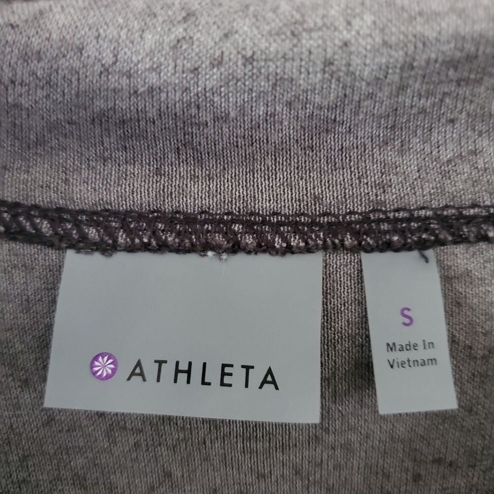 Athleta Gray Velour Full Zipper Hoodie Jacket Size S - Picture 5 of 5
